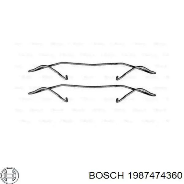 1987474360 Bosch комплект пружинок крепления дисковых колодок передних