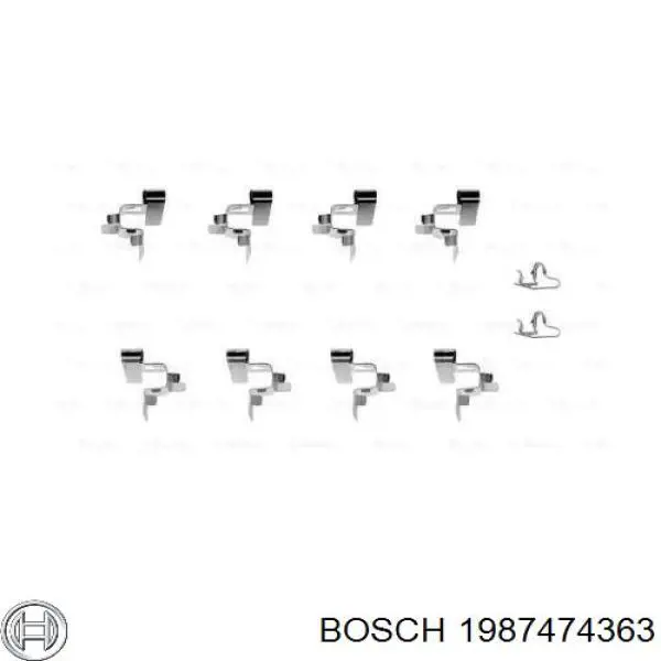 Ремкомплект тормозных колодок 1987474363 Bosch