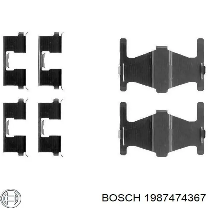 Ремкомплект тормозных колодок 1987474367 Bosch