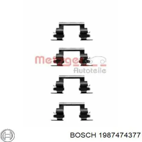Пластина противоскрипная крепления тормозной колодки передней 1987474377 Bosch