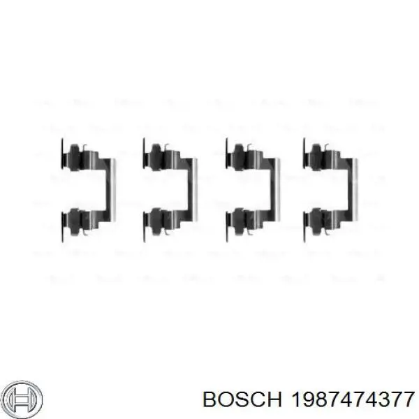 Пластина противоскрипная крепления тормозной колодки, передней Bosch 1987474377