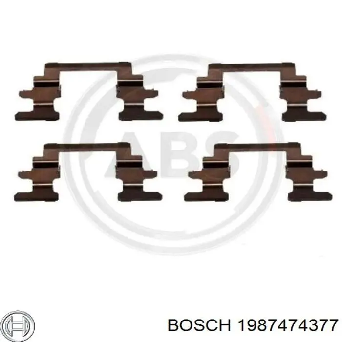 Купить 1987474377 Bosch Пластина противоскрипная крепления тормозной колодки передней