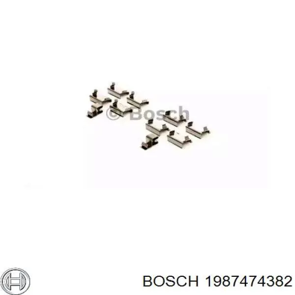 Комплект пружинок крепления передних дисковых колодок Bosch 1987474382