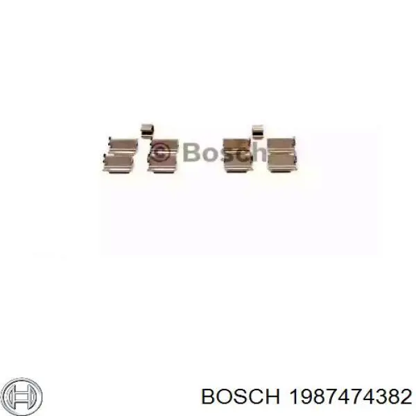 1987474382 Bosch Комплект пружинок крепления дисковых передних колодок