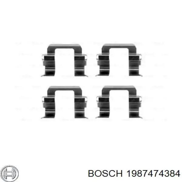 1987474384 Bosch Комплект пружинок крепления дисковых передних колодок
