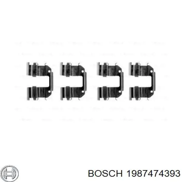 Комплект пружинок крепления дисковых колодок, передних Bosch 1987474393 цена, от 8.55 USD