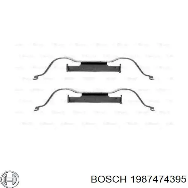 Ремкомплект тормозных колодок Bosch 1987474395 цена, от 4.16 USD