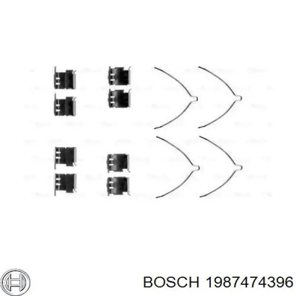 Комплект пружинок крепления дисковых колодок передних 1987474396 Bosch