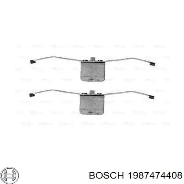 1987474408 Bosch комплект пружинок крепления дисковых колодок передних