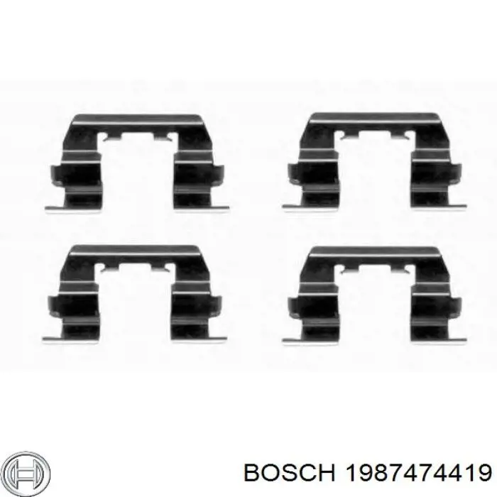Juego de reparación, frenos traseros 1987474419 Bosch