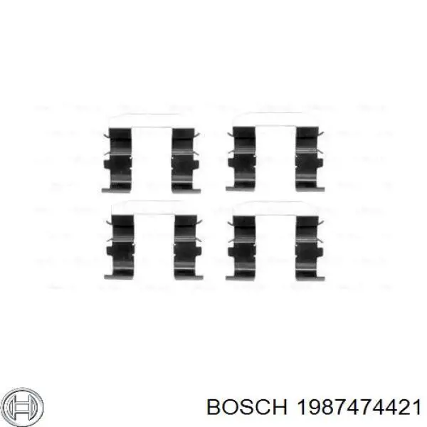 Комплект пружинок крепления дисковых колодок задних 1987474421 Bosch