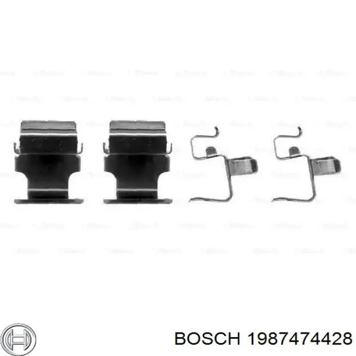 Комплект пружинок крепления дисковых колодок задних 1987474428 Bosch