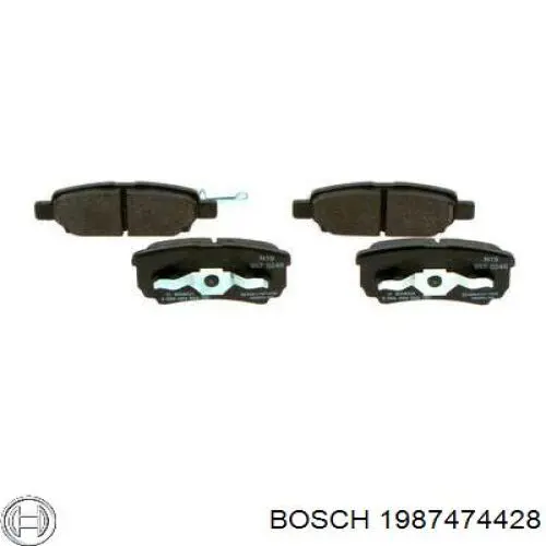 Купить 1987474428 Bosch Комплект пружинок крепления дисковых колодок задних
