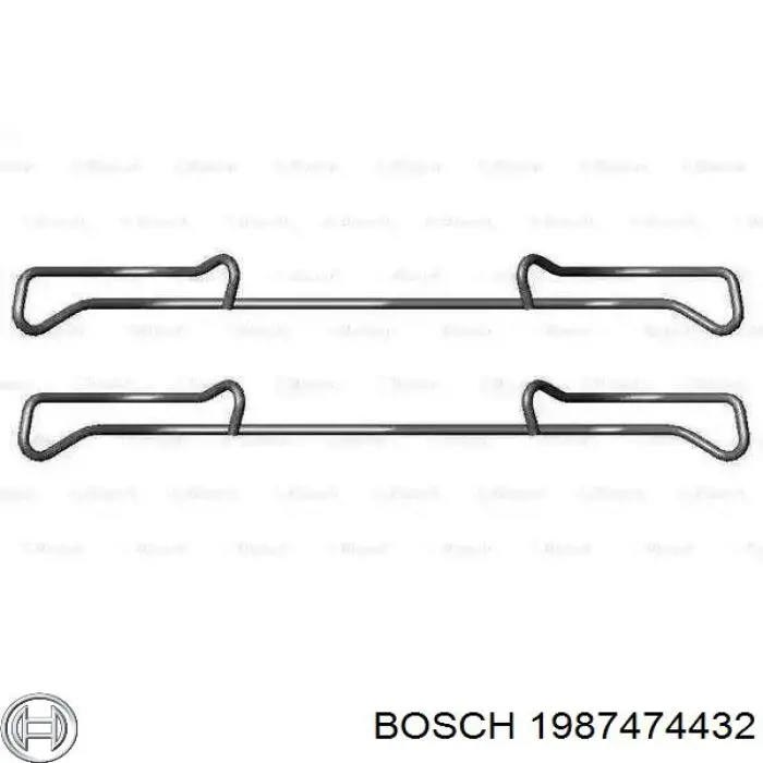 1987474432 Bosch комплект пружинок крепления дисковых колодок передних
