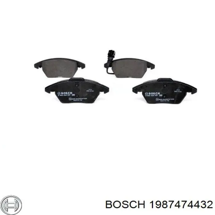 Комплект пружинок крепления передних дисковых колодок Bosch 1987474432