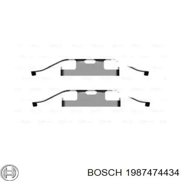 Комплект пружинок крепления дисковых колодок задних 1987474434 Bosch