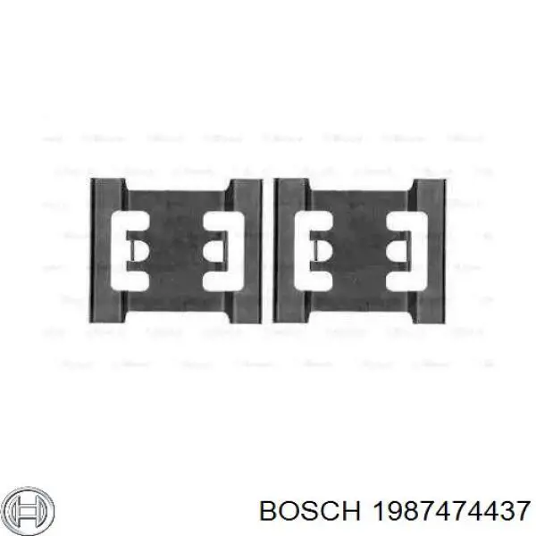 Комплект пружинок крепления дисковых колодок передних 1987474437 Bosch