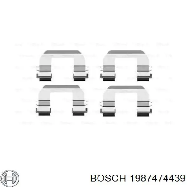 Комплект пружинок крепления дисковых колодок передних 1987474439 Bosch