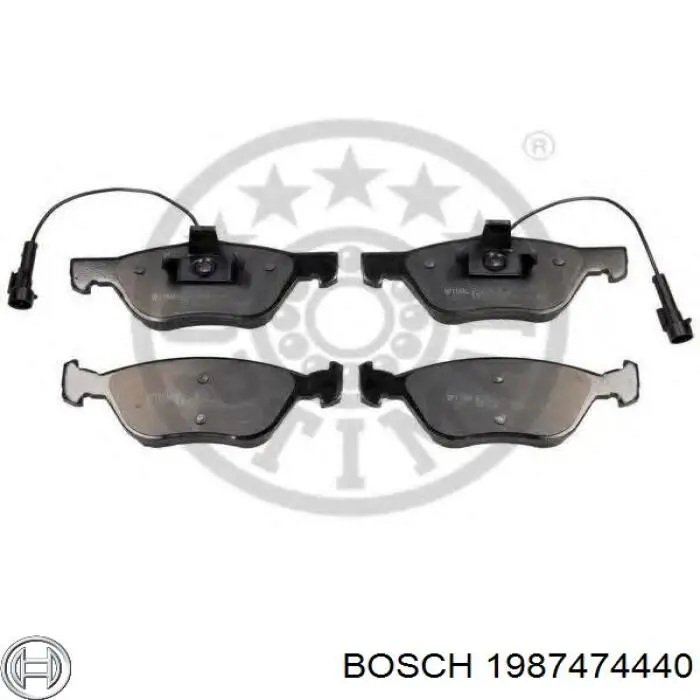 Ремкомплект тормозных колодок Bosch 1987474440