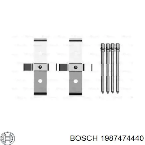Ремкомплект тормозных колодок Bosch 1987474440 цена, от 18.32 USD
