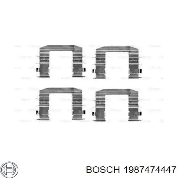 Комплект пружинок крепления дисковых колодок передних 1987474447 Bosch