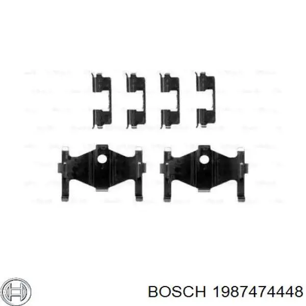 1987474448 Bosch комплект пружинок крепления дисковых колодок задних