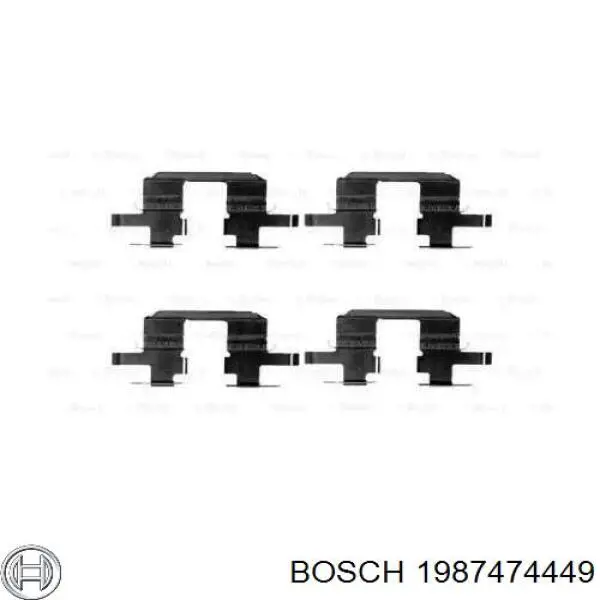 1987474449 Bosch комплект пружинок крепления дисковых колодок задних