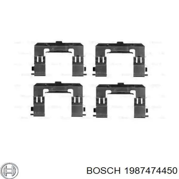 Комплект пружинок крепления дисковых колодок передних 1987474450 Bosch