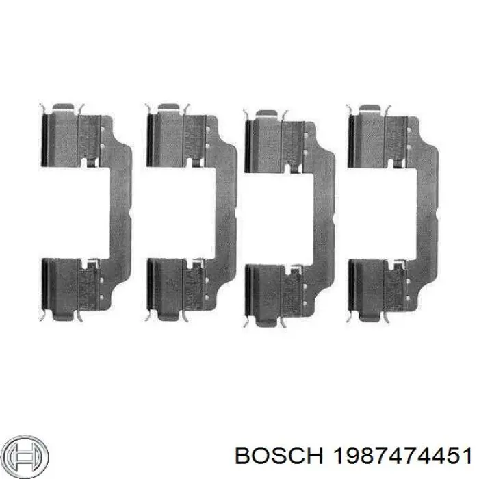 1987474451 Bosch ремкомплект тормозных колодок