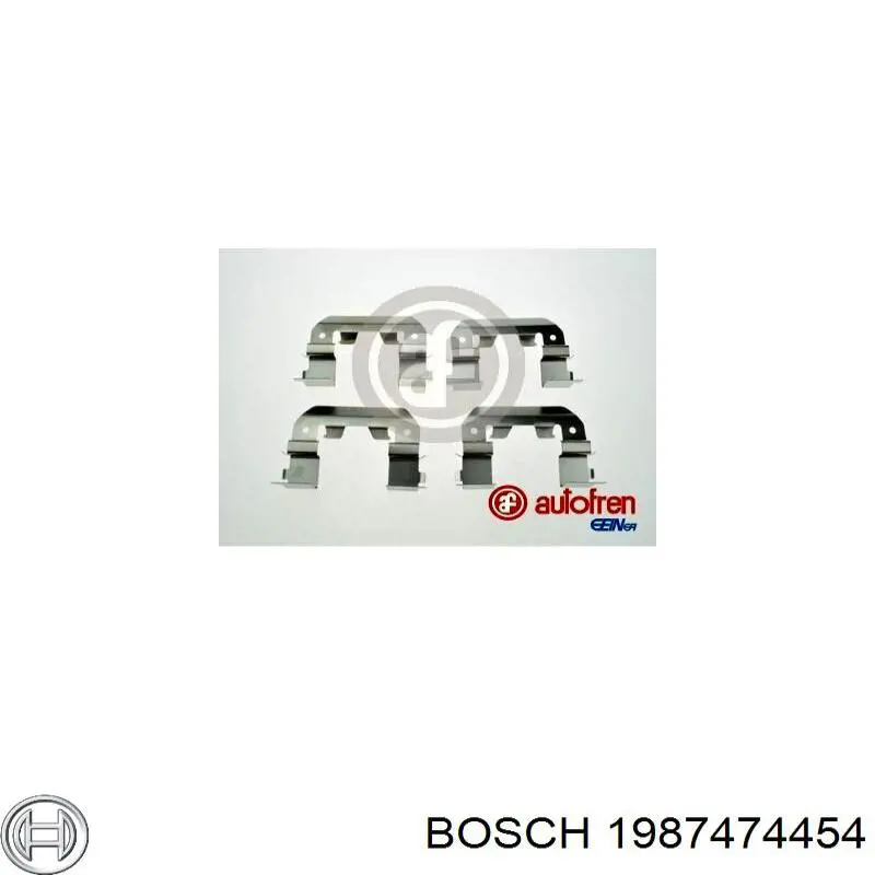 Купить 1987474454 Bosch Комплект пружинок крепления дисковых колодок передних