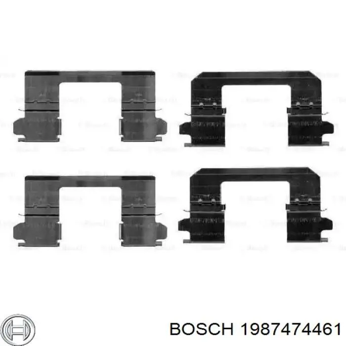 1987474461 Bosch комплект пружинок крепления дисковых колодок передних