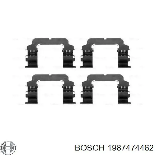 Комплект пружинок крепления дисковых колодок передних BOSCH 1987474462 Комплект пружинок крепления дисковых колодок передних BOSCH 1987474462
