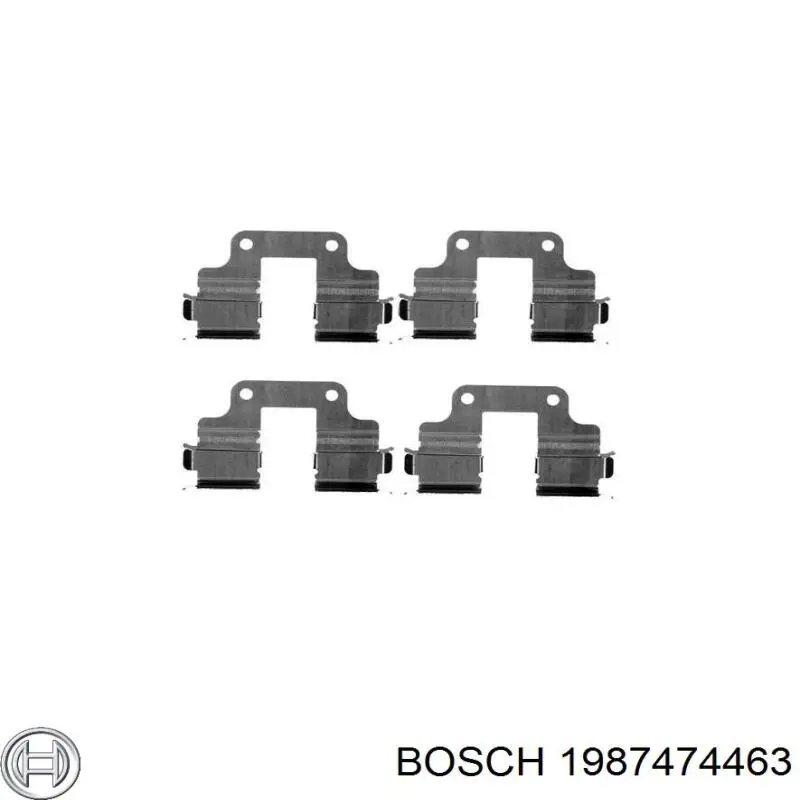 1987474463 Bosch комплект пружинок крепления дисковых колодок задних