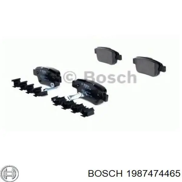 Купить 1987474465 Bosch Комплект пружинок крепления дисковых колодок задних