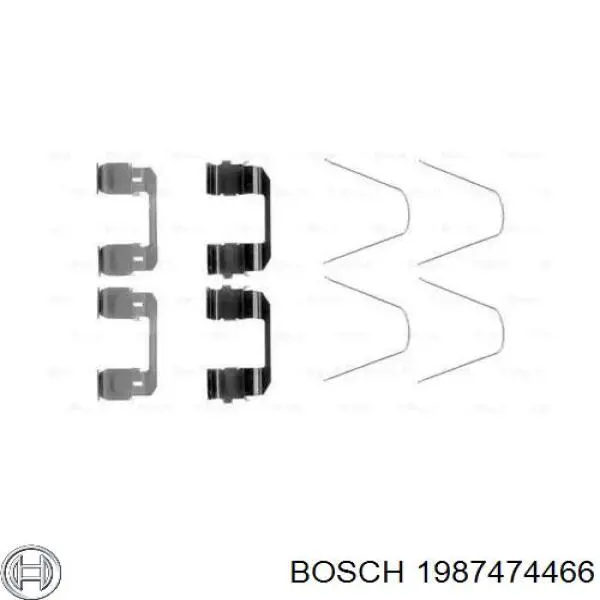 1987474466 Bosch пластина противоскрипная крепления тормозной колодки передней