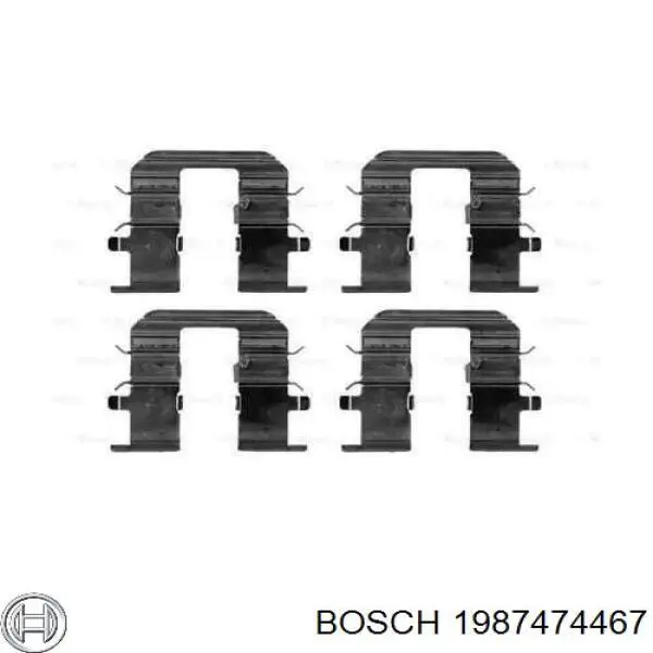 Комплект пружинок крепления дисковых колодок задних 1987474467 Bosch