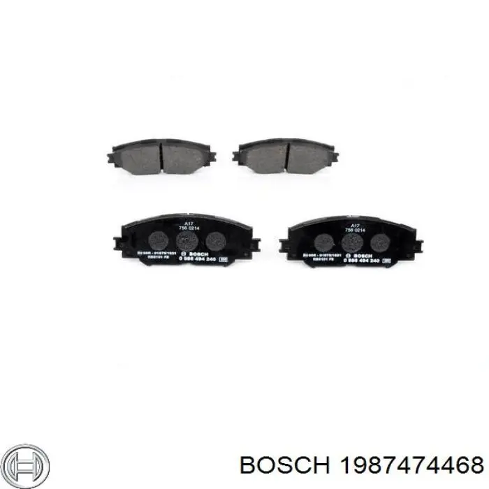 Комплект пружинок крепления дисковых колодок передних 1987474468 Bosch