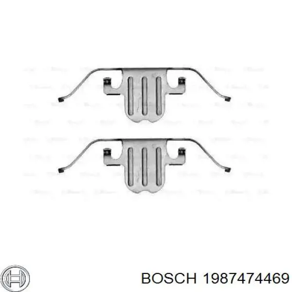 1987474469 Bosch комплект пружинок крепления дисковых колодок передних