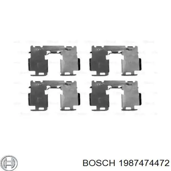 Комплект пружинок крепления задних дисковых колодок Bosch 1987474472