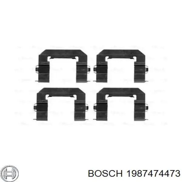 1987474473 Bosch пластина противоскрипная крепления тормозной колодки передней