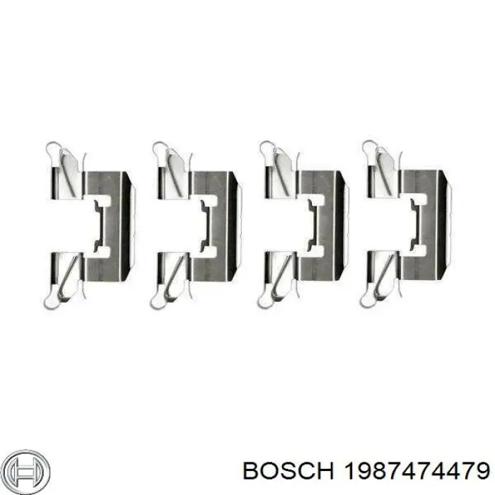 1987474479 Bosch комплект пружинок крепления дисковых колодок передних