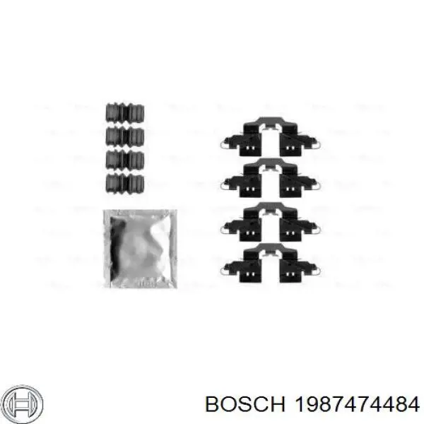 1987474484 Bosch ремкомплект тормозных колодок