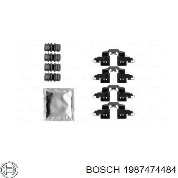 Ремкомплект тормозных колодок Bosch 1987474484 цена, от 16.82 USD