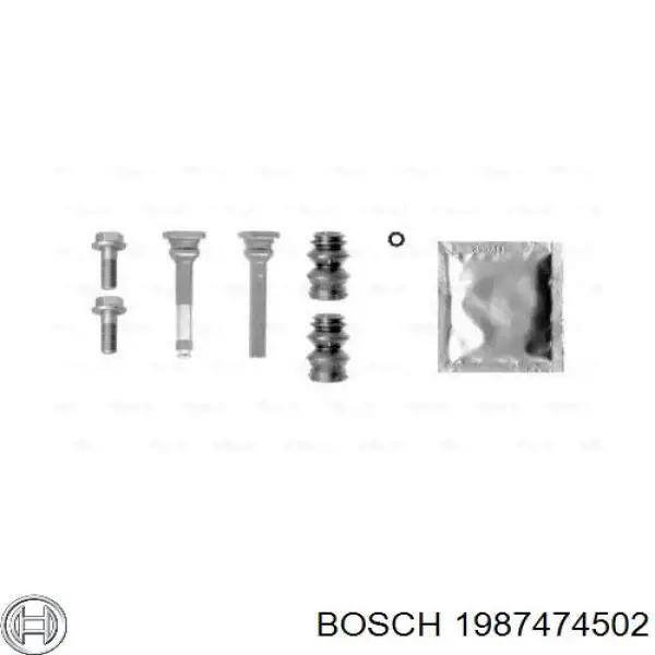 1987474502 Bosch ремкомплект суппорта тормозного переднего