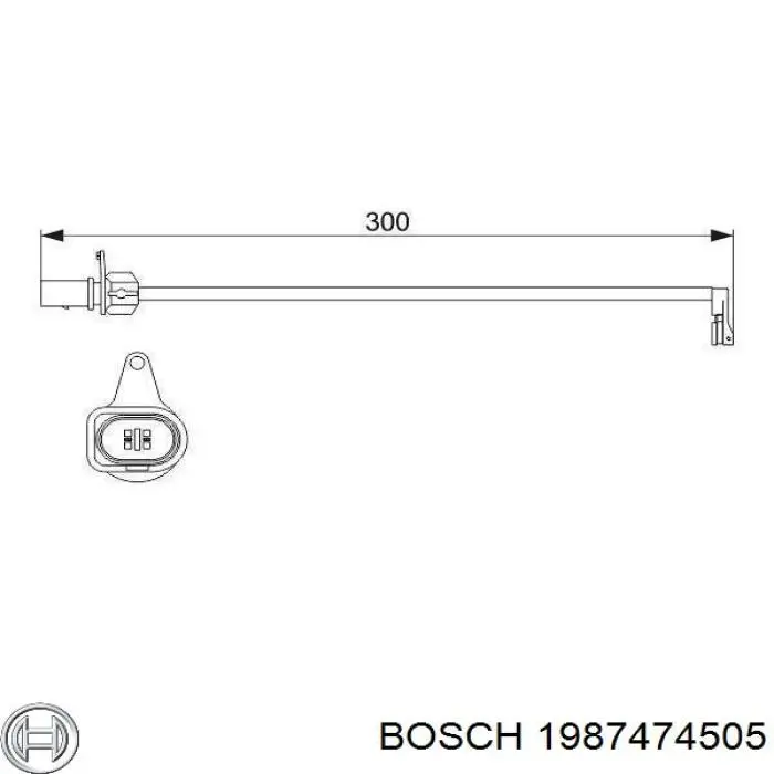 1987474505 Bosch Датчик износа тормозных колодок