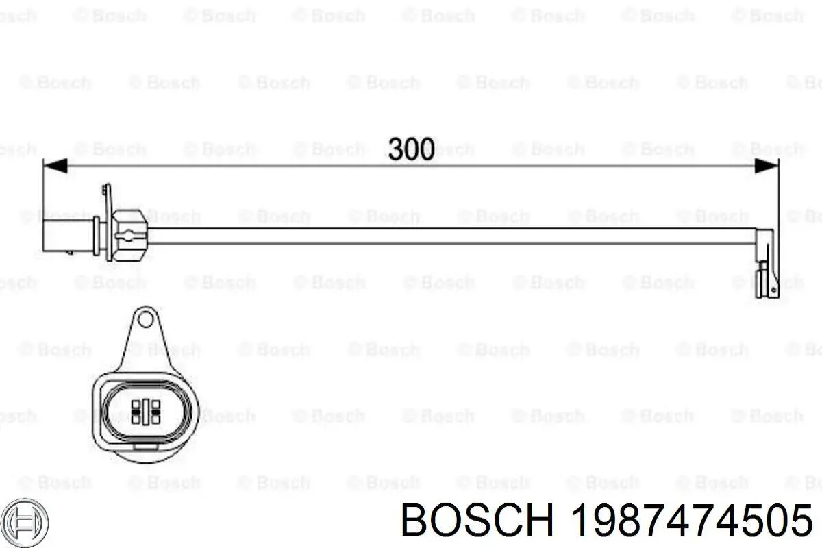 Contacto de aviso, desgaste de los frenos 1987474505 Bosch