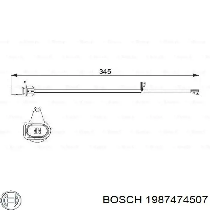 Датчик износа тормозных колодок передний левый Bosch 1987474507