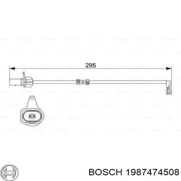 1987474508 Bosch датчик износа тормозных колодок передний