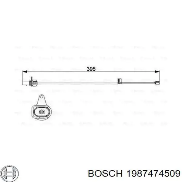 1 987 474 509 Bosch датчик износа тормозных колодок передний