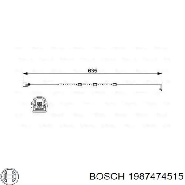 Датчик износа тормозных колодок задний 1987474515 Bosch